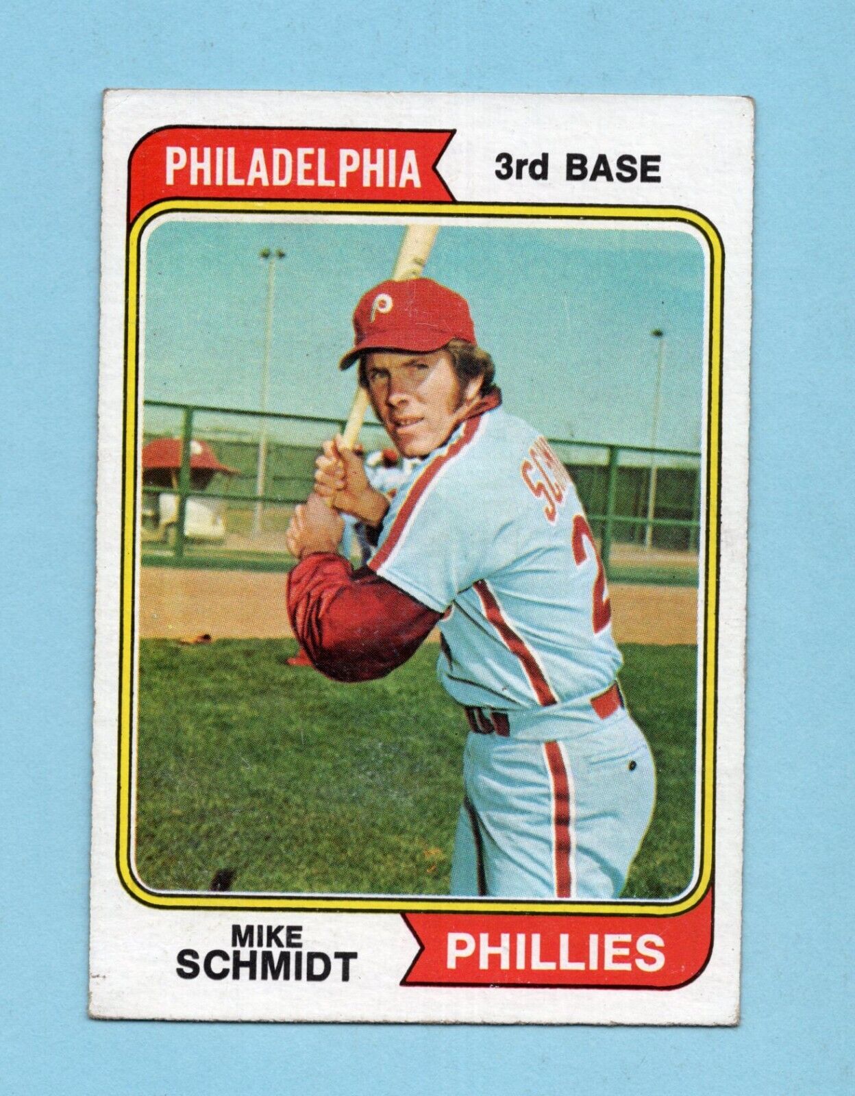 1974 Topps #283 Mike Schmidt Philadelphia Phillies Baseball Card EX