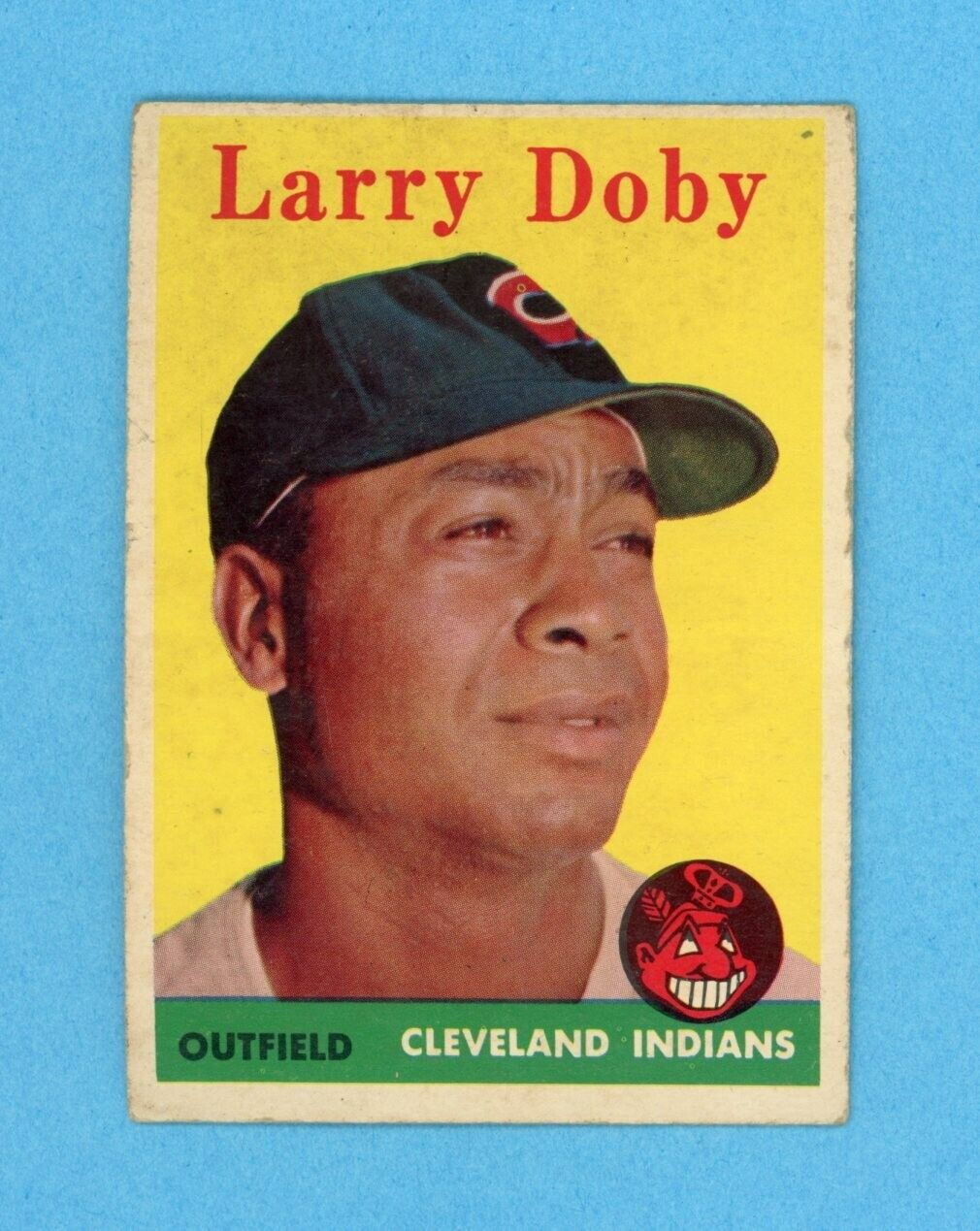 1958 Topps #424 Larry Doby Cleveland Indians Baseball Card Low Grade