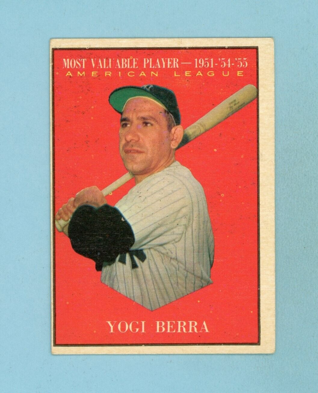 1961 Topps #472 Yogi Berra MVP New York Yankees Baseball Card EX o/c