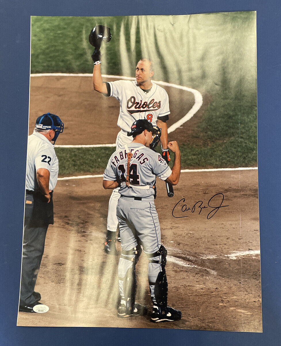 Cal Ripken Jr Signed 16x20 Photo with JSA Certification - damage, please read