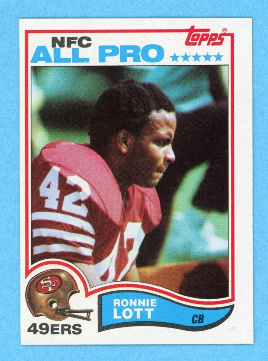 1982 Topps #486 Ronnie Lott San Francisco 49ers Rookie Football Card NM