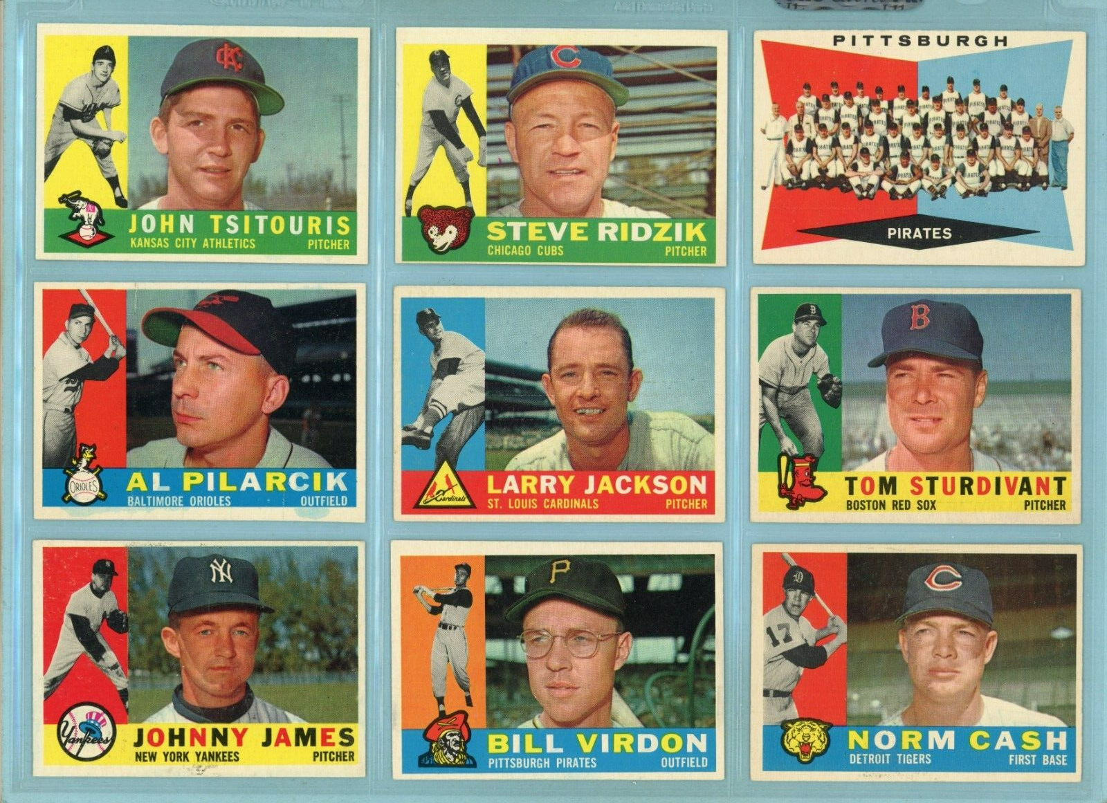 1960 Topps Starter Set Lot of 327 Different Baseball Cards Ex/Mt sbsl