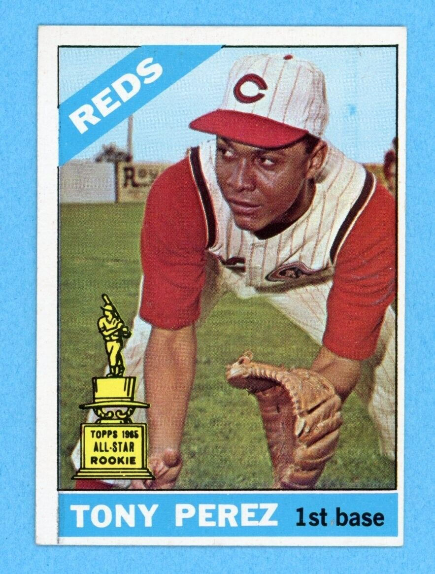 1966 Topps #72 Tony Perez Cincinnati Reds Baseball Card Ex/Mt o/c prt mks blc