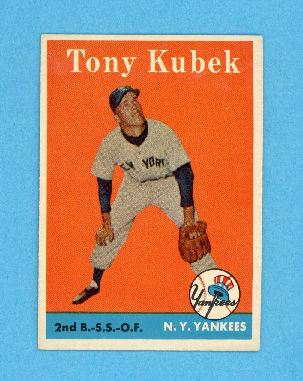 1958 Topps #393 Tony Kubek New York Yankees Baseball Card EX+ - Ex/Mt