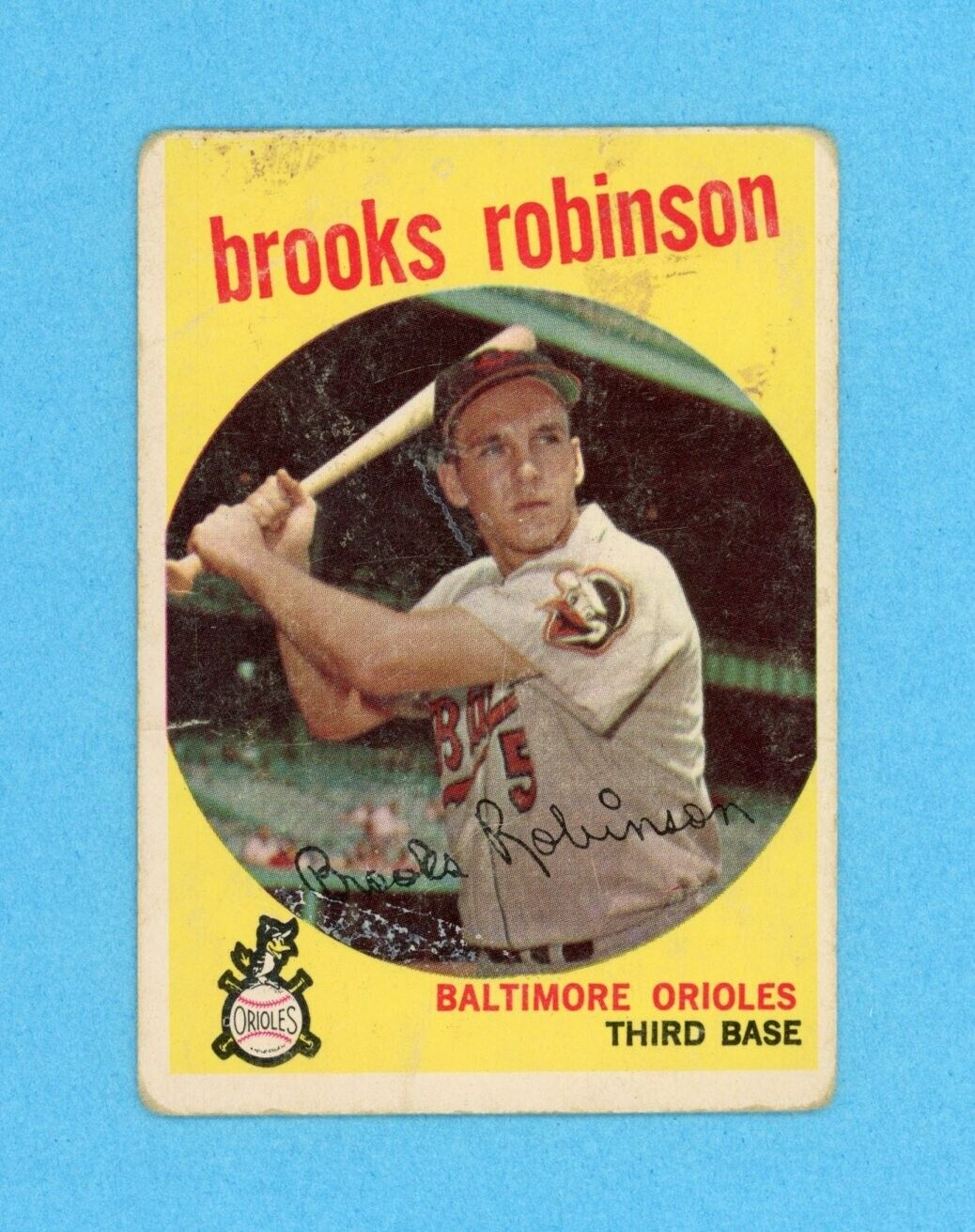 1959 Topps #439 Brooks Robinson Baltimore Orioles Baseball Card Low Grade