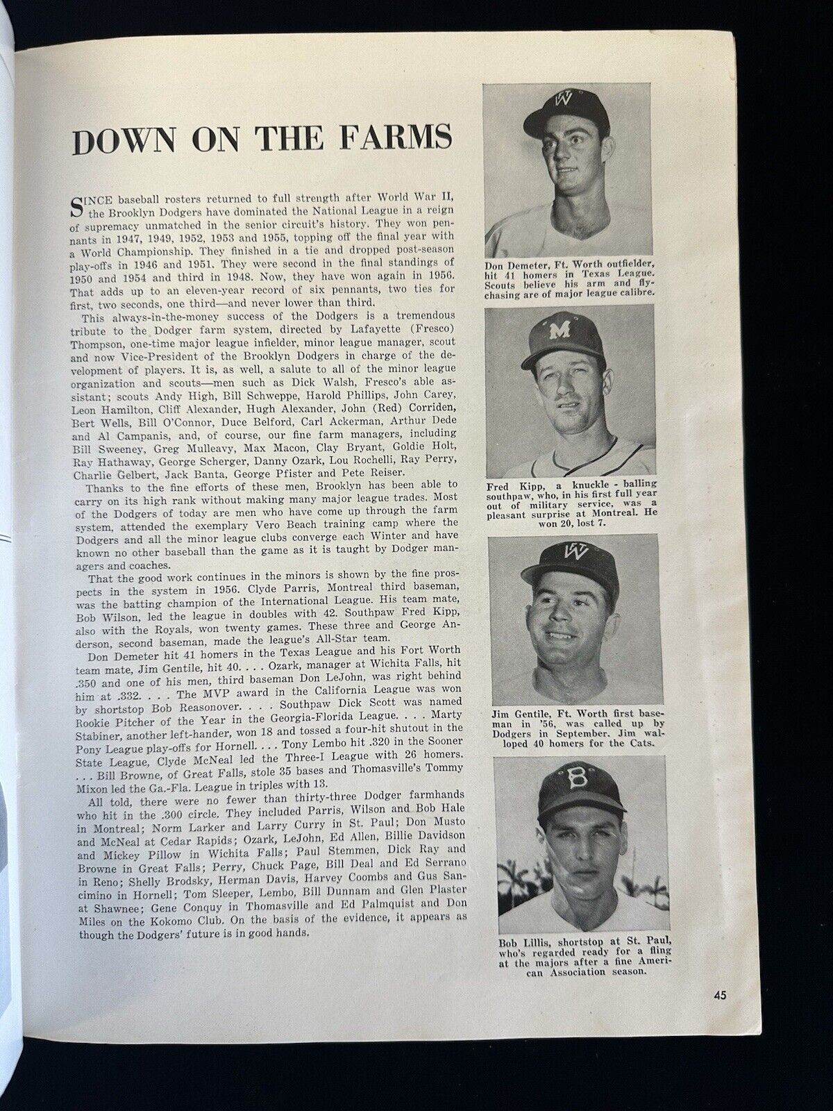 1956 Dodgers World Series Program vs Yankees - EX scored Game 1 - J. Robinson HR