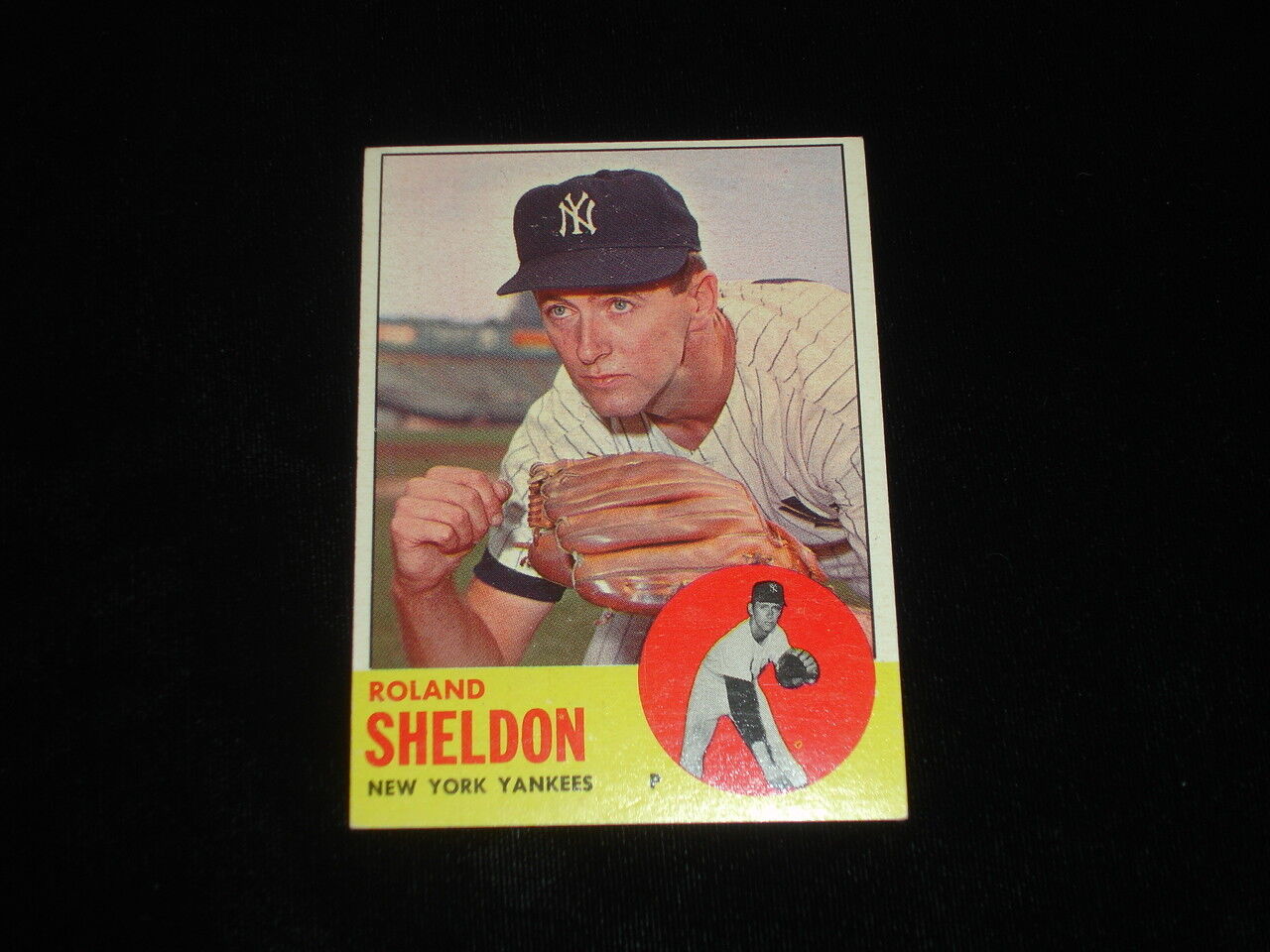 1963 Topps Baseball High Number Card-Roland Sheldon-NY Yankees-EX+