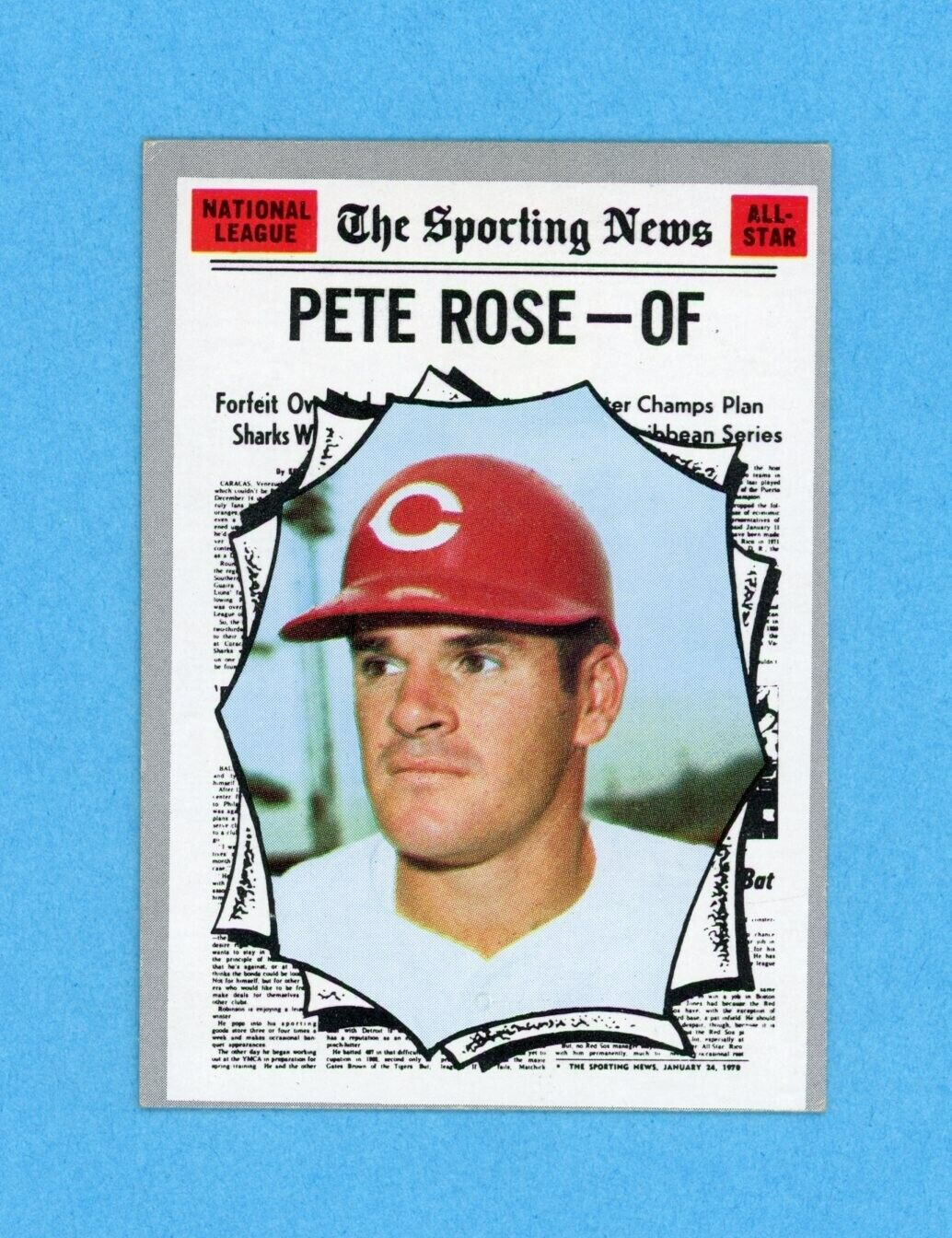 1970 Topps #458 Pete Rose All-Star Cincinnati Reds Baseball Card EX+