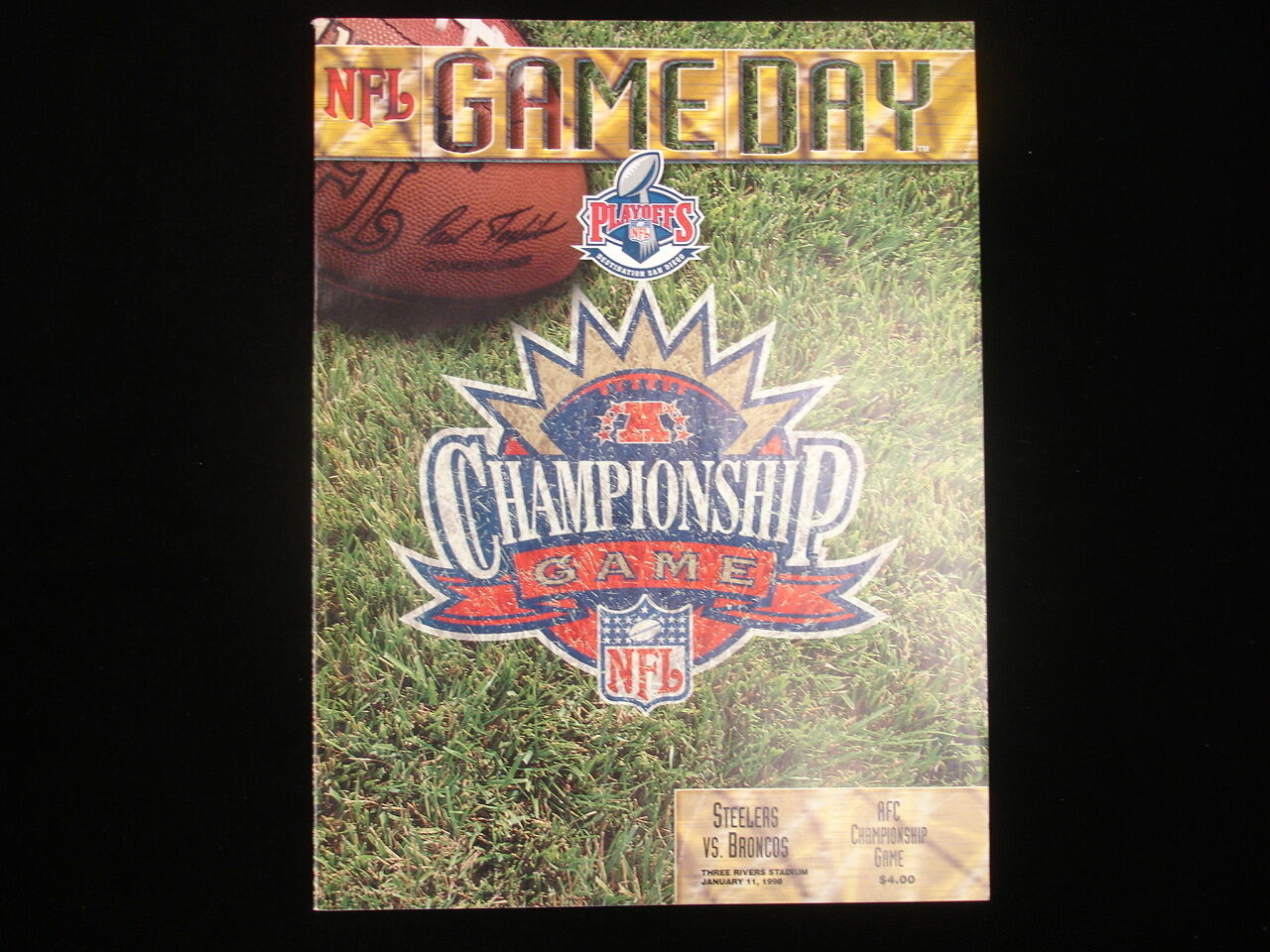 January 11, 1998 Pittsburgh Steelers vs. Denver Broncos AFC Championship Program