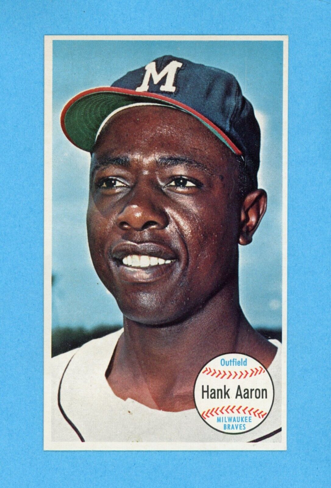 1964 Topps Giant #49 Hank Aaron Milwaukee Braves Baseball Card Ex/Mt