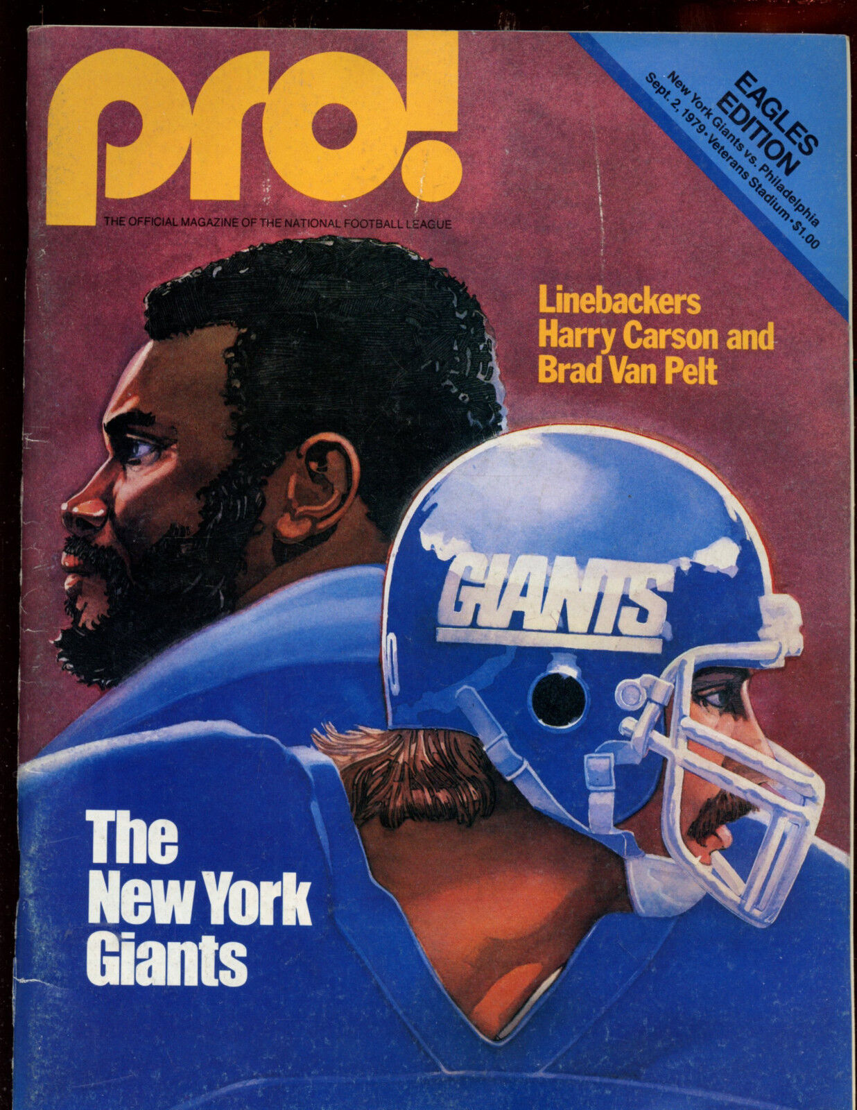 September 2 1979 NFL Program New York Giants at Philadelphia Eagles EX