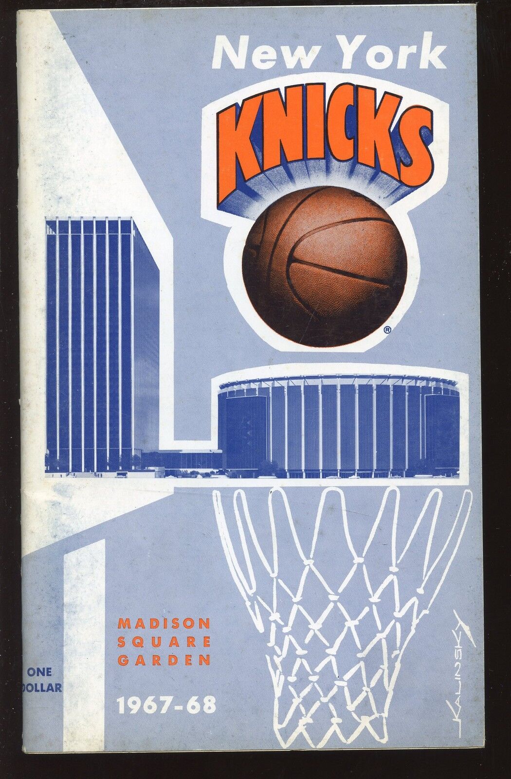 1967-68 NBA Basketball New York Knickerbockers Yearbook EX+