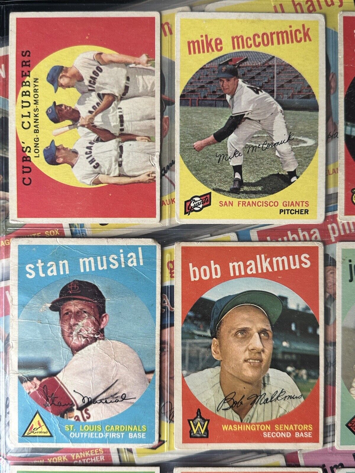 1959 Topps Starter Set Lot of 270 Diff. Baseball Cards w/ 15 HOFers- Low Grade