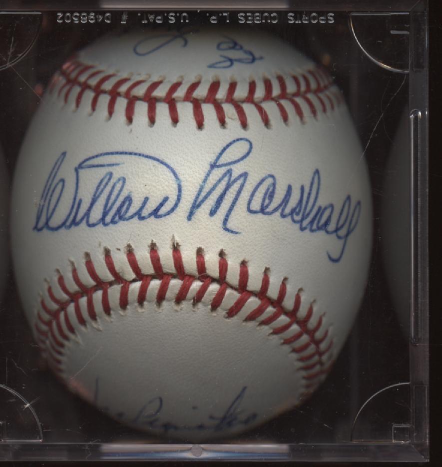 Marshall Pignatano Hassett Branca Lopat Multi Signed Baseball w/ Hologram