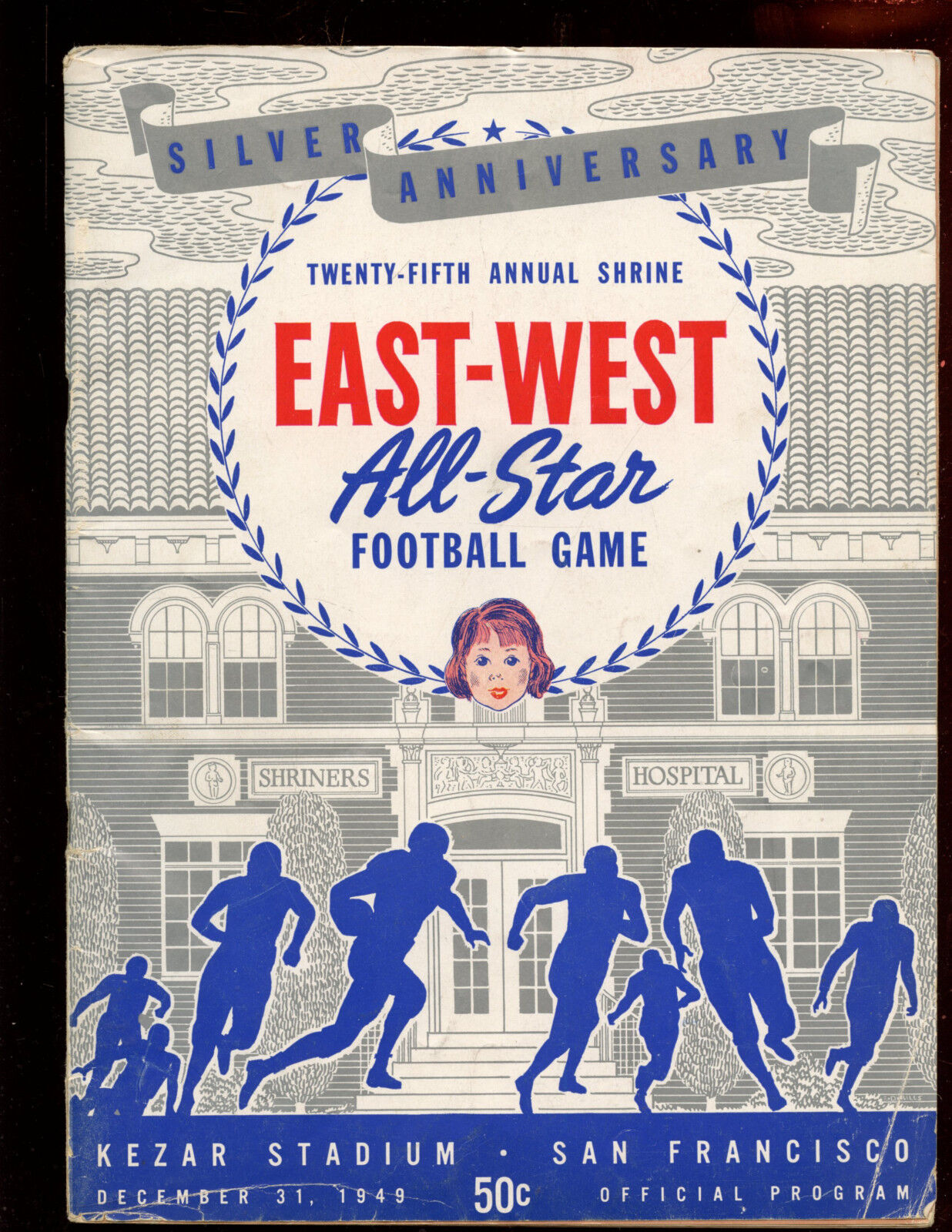 December 31 1949 NCAA Football Program East vs West All Star Game VGEX