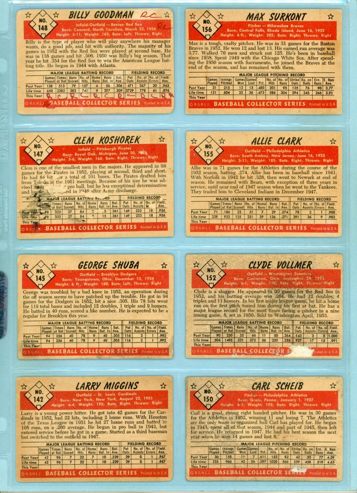 1953 Bowman Color Starter Set Lot of 107 Different Baseball Cards Low Grade