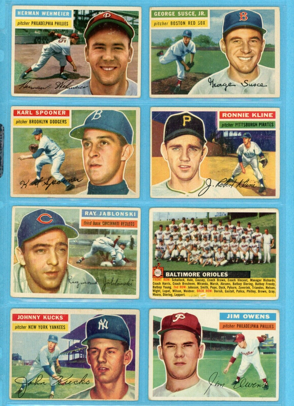 1956 Topps Starter Set Lot of 36 Different White Back Baseball Cards VG - VG+