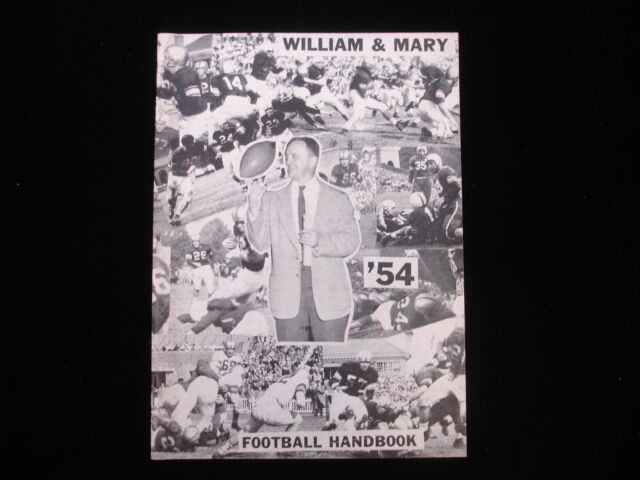 1954 College of William and Mary Indians Football Official Media Guide EX+