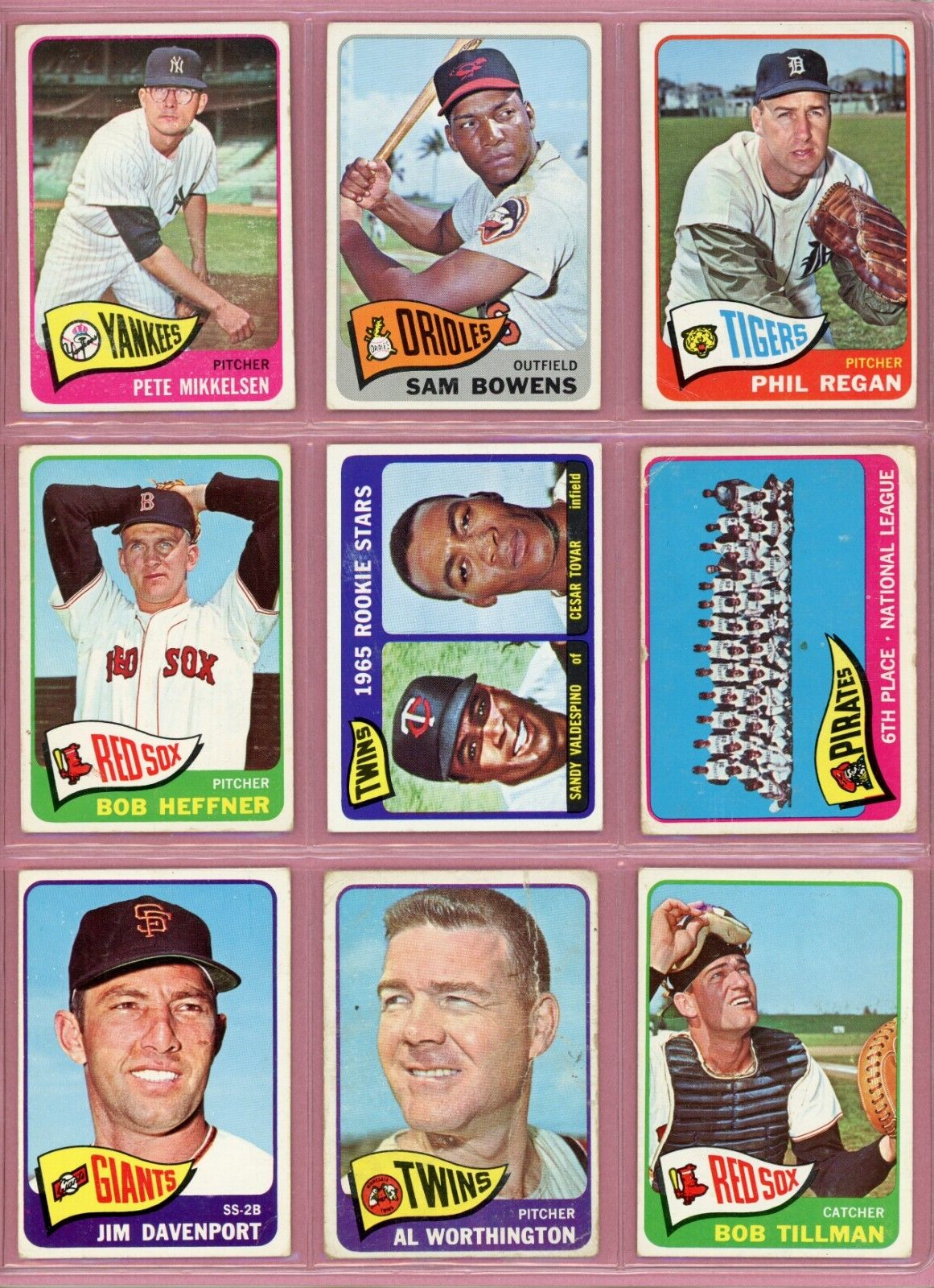 1965 Topps Starter Set Lot of 128 Different Baseball Cards Low Grade