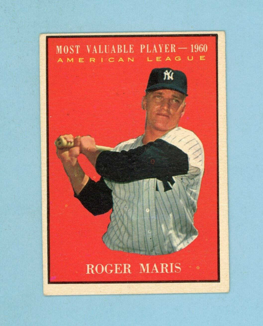 1961 Topps #478 Roger Maris MVP New York Yankees Baseball Card EX o/c