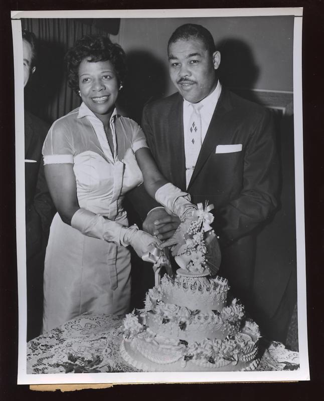 Original 1955 Joe Louis Married Wire Photo