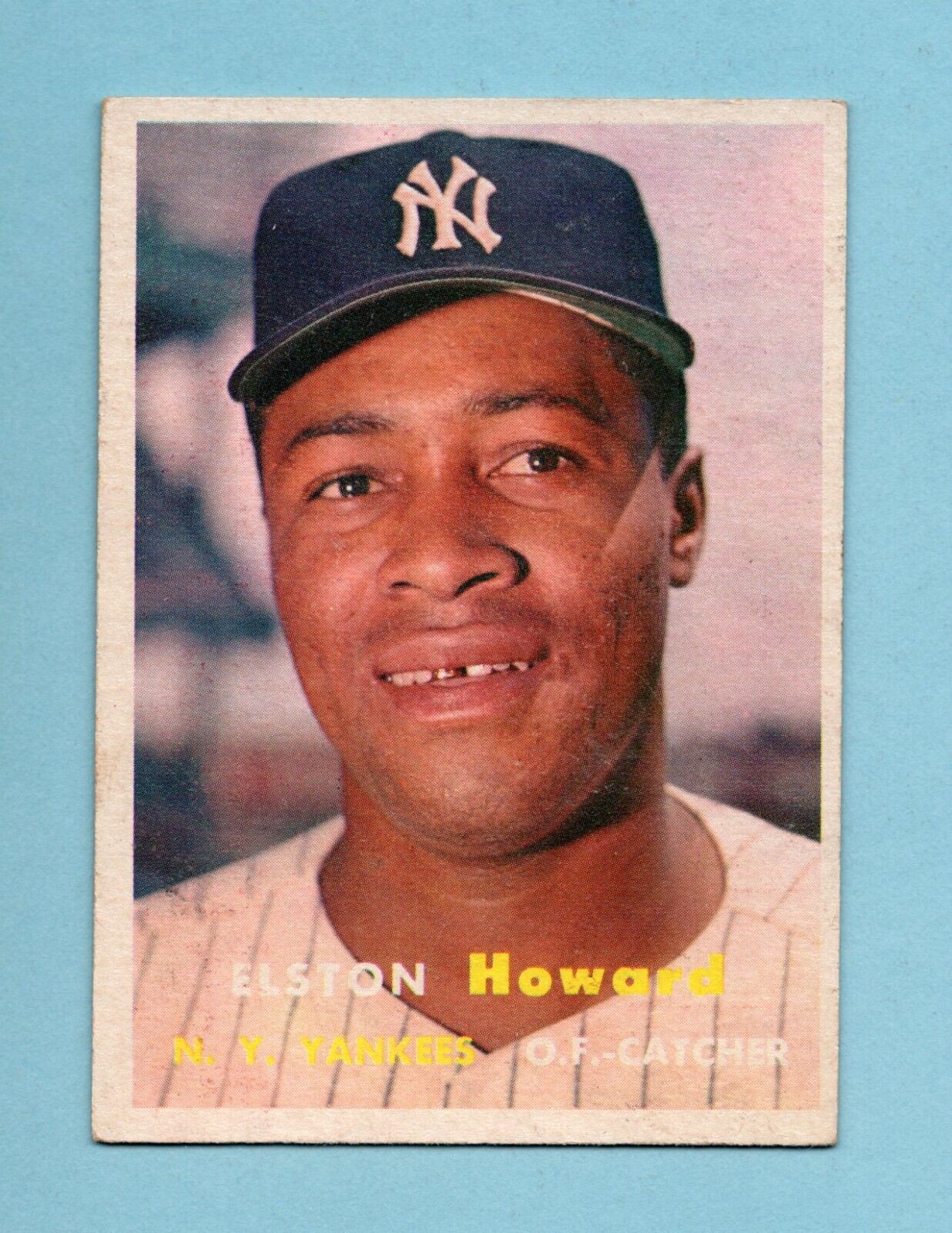 1957 Topps #82 Elston Howard New York Yankees Baseball Card EX