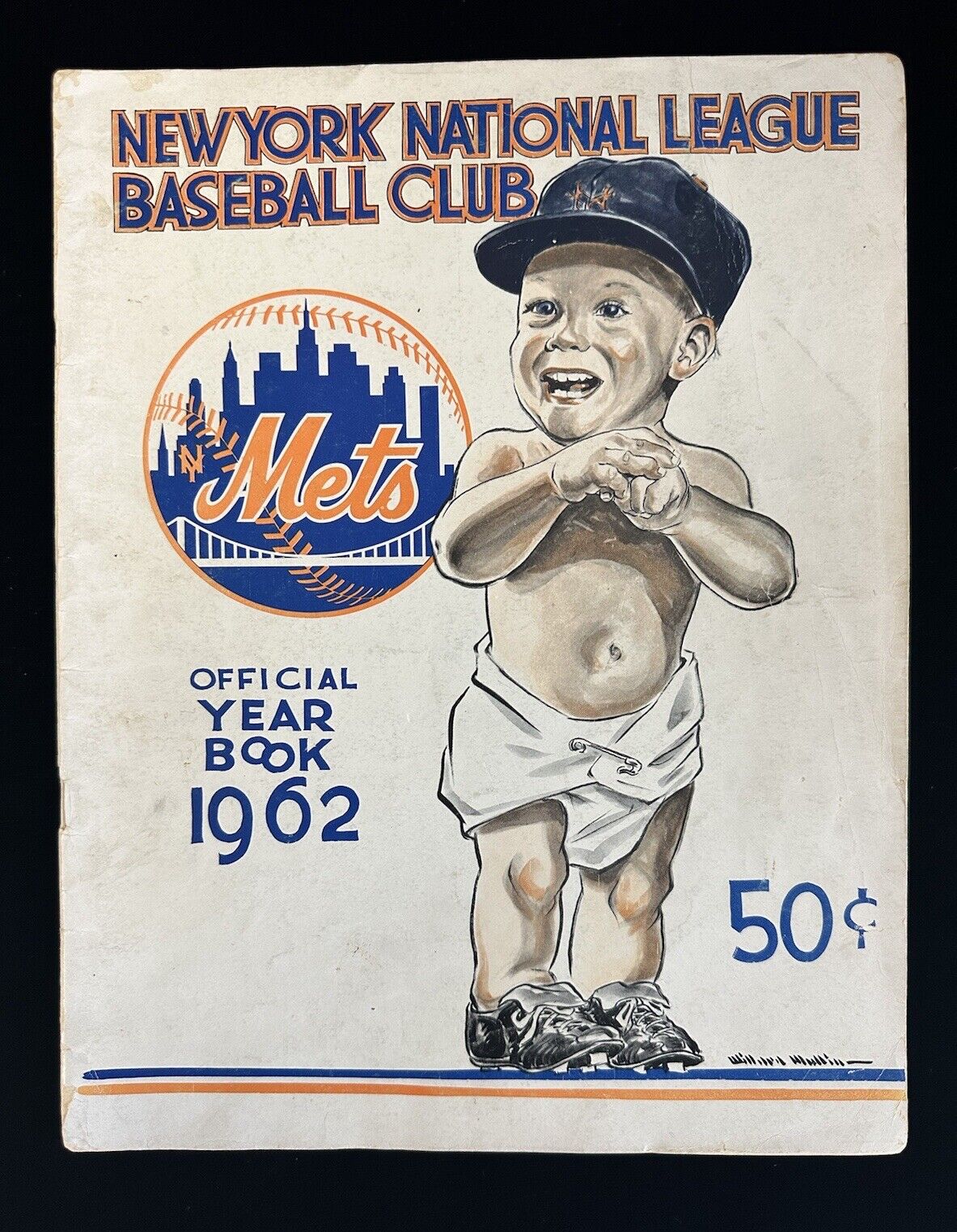 1962 New York Mets Official Baseball Yearbook - 1st Year - VG (cover loose)