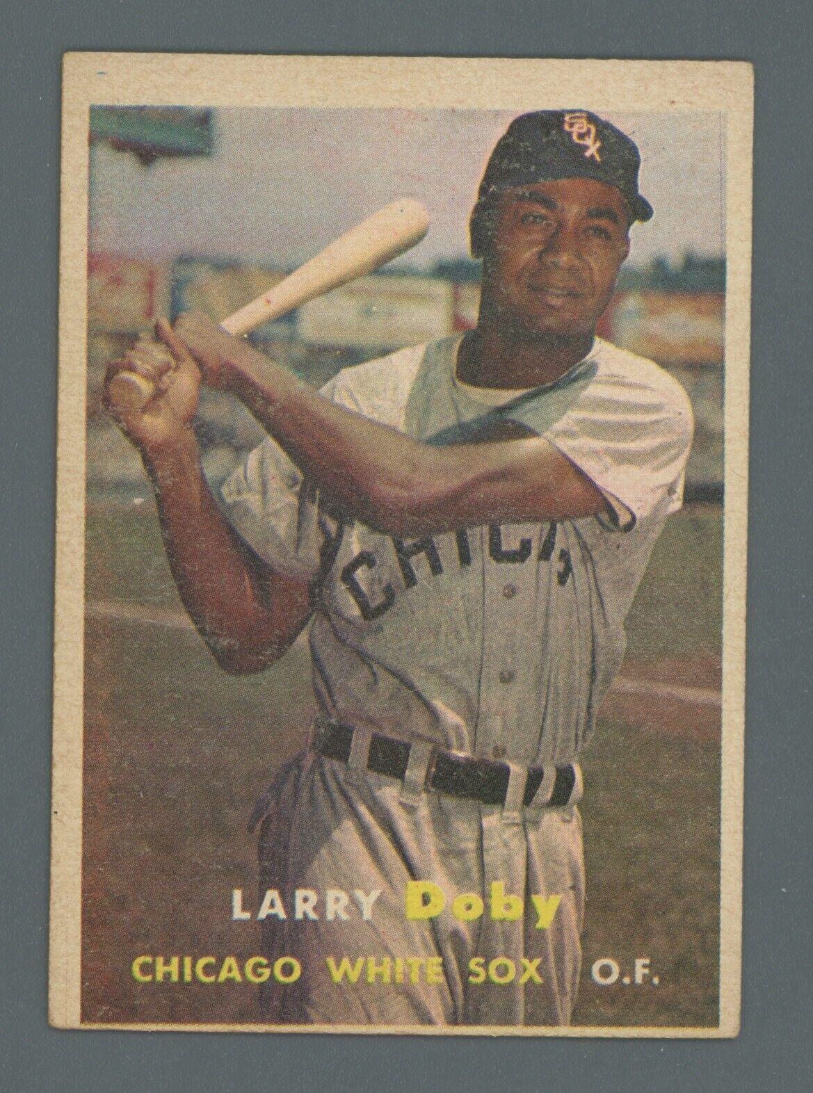 1957 Topps #85 Larry Doby Chicago White Sox Baseball Card EX o/c