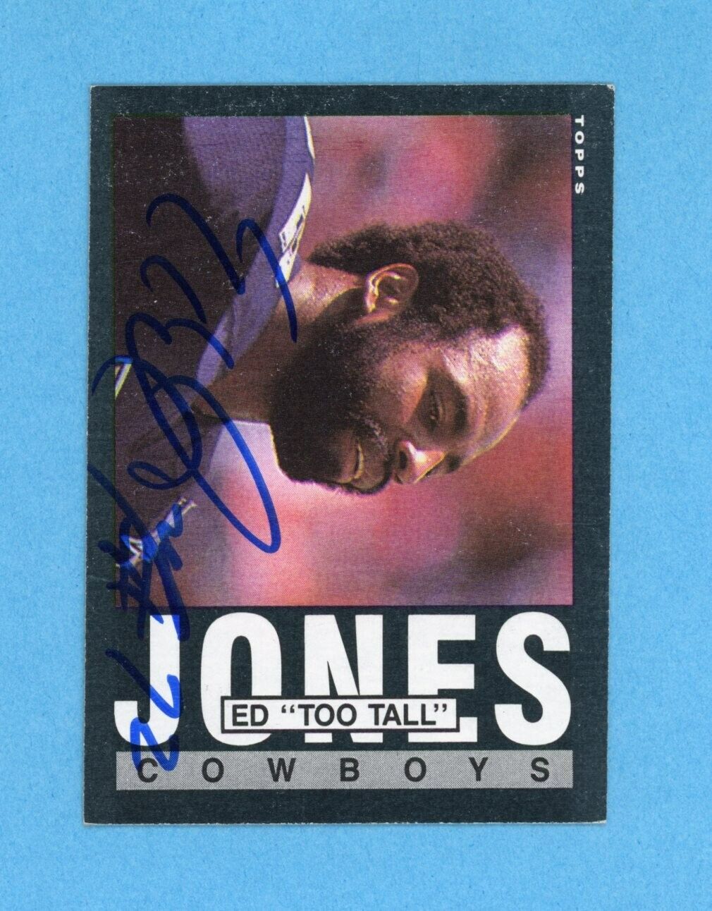 Ed Jones Dallas Cowboys 1985 Topps #46 Autographed Football Card