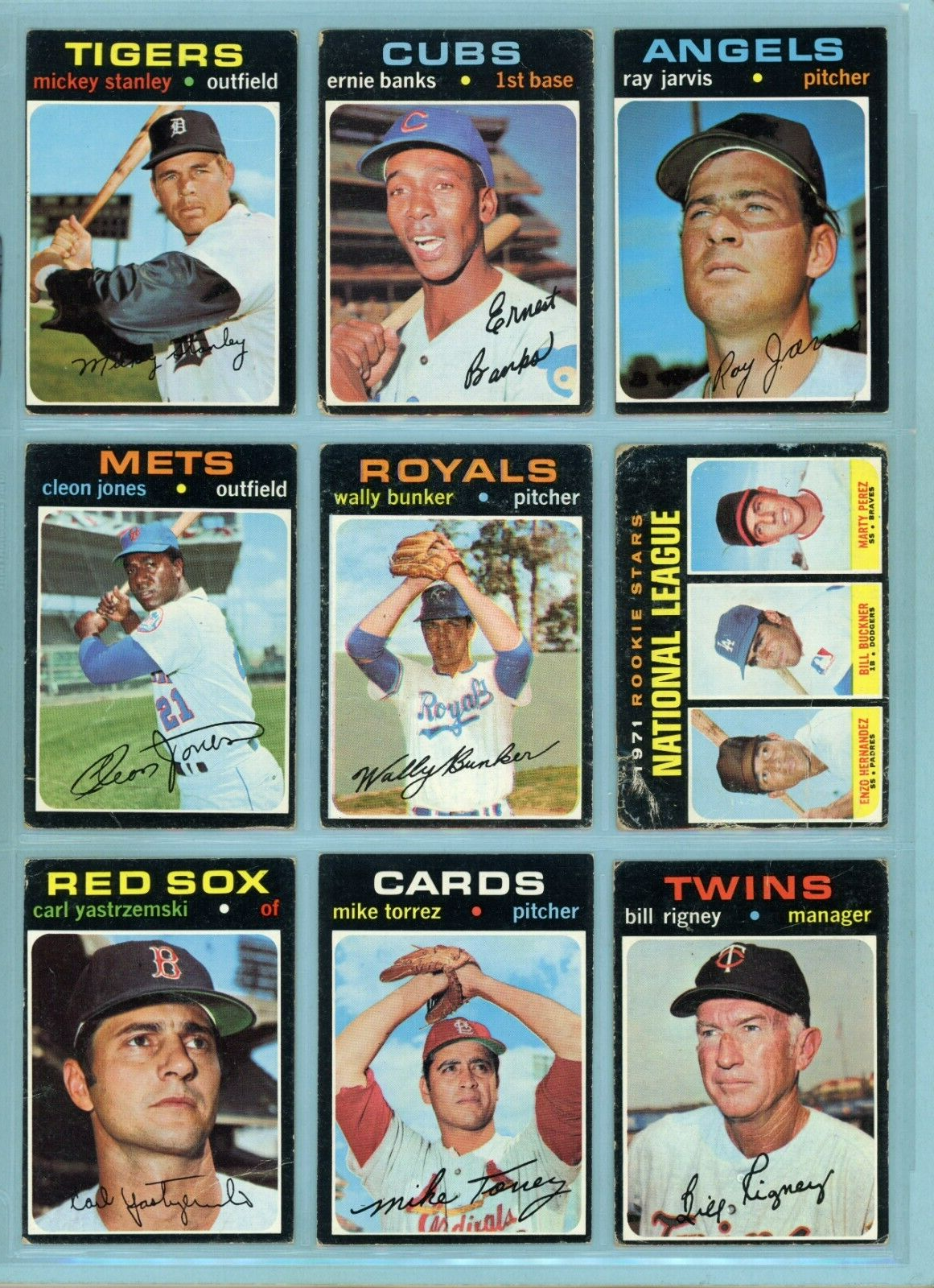 1971 Topps Complete 5th Series #524 thru #643 Semi-High Number Baseball Cards