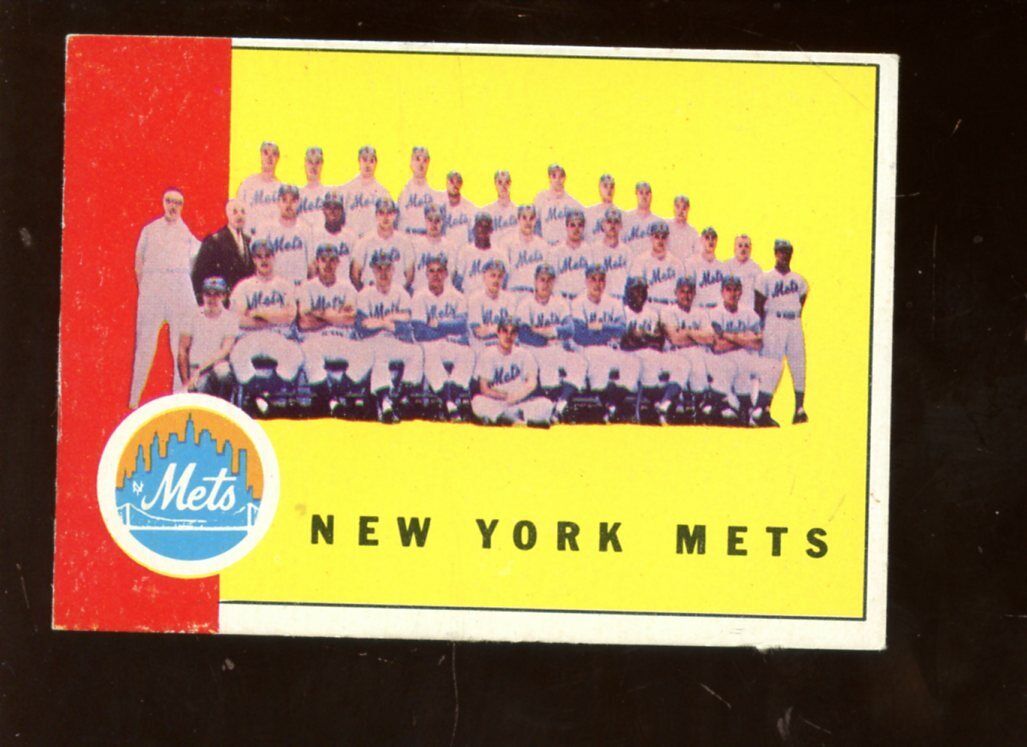 1963 Topps Baseball Card HIGH #473 New York Mets Team EXMT