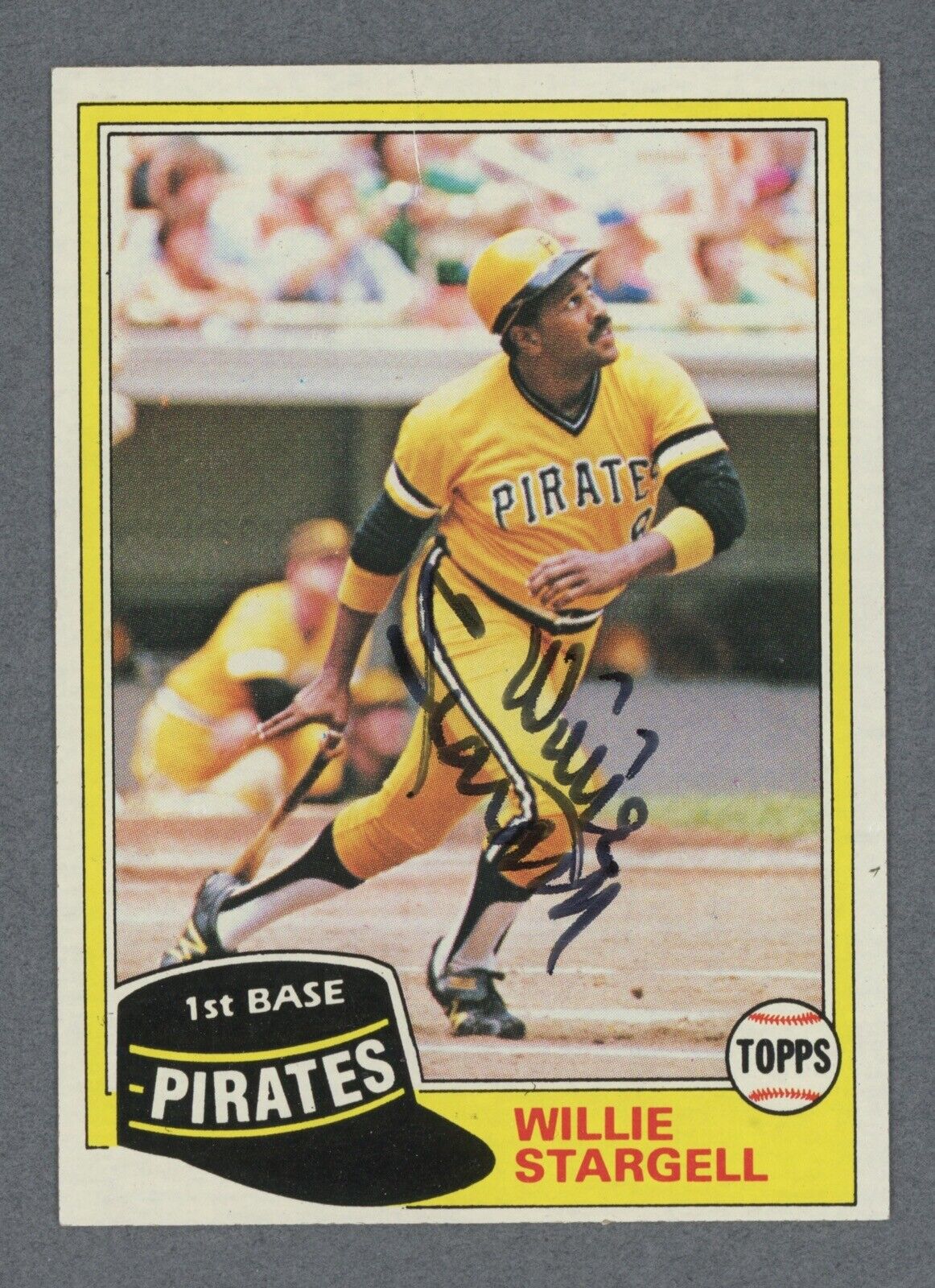 Willie Stargell Signed 1981 Topps Card #380 • Auto w B&E Hologram