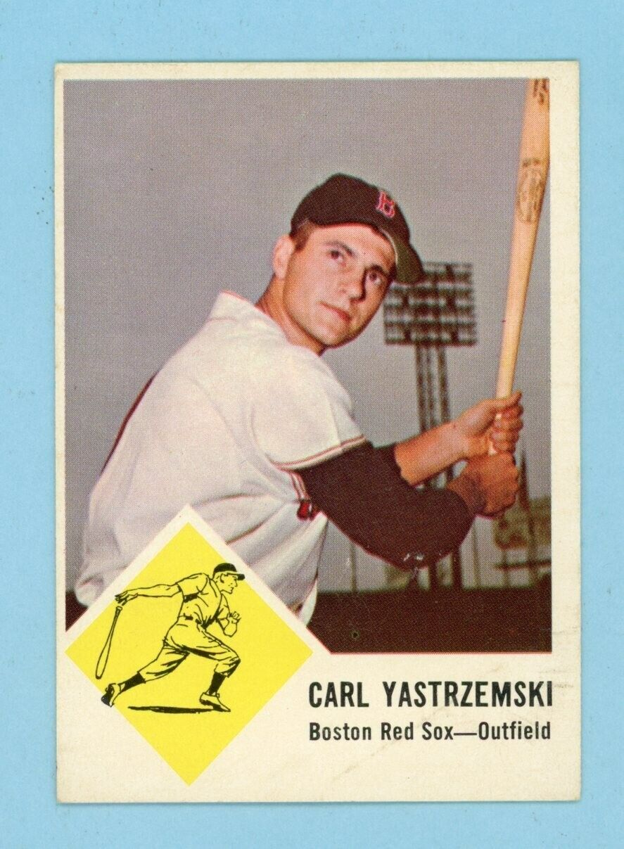 1963 Fleer #8 Carl Yastrzemski Boston Red Sox Baseball Card EX+ oc ap w/c ind