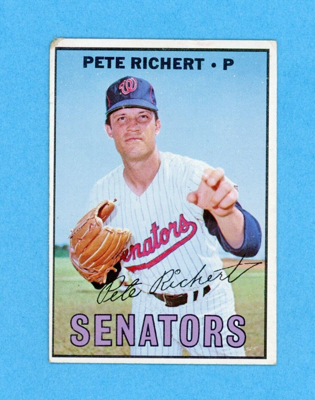 1967 Topps #590 Pete Richert Wash Senators High Number Baseball Card Vg/Vg+