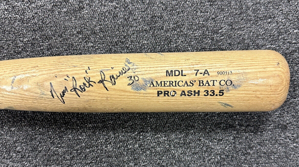 Tim ‘Rock’ Raines #30 Expos Yankees White Sox Orioles HOFer Game Used SIGNED Bat