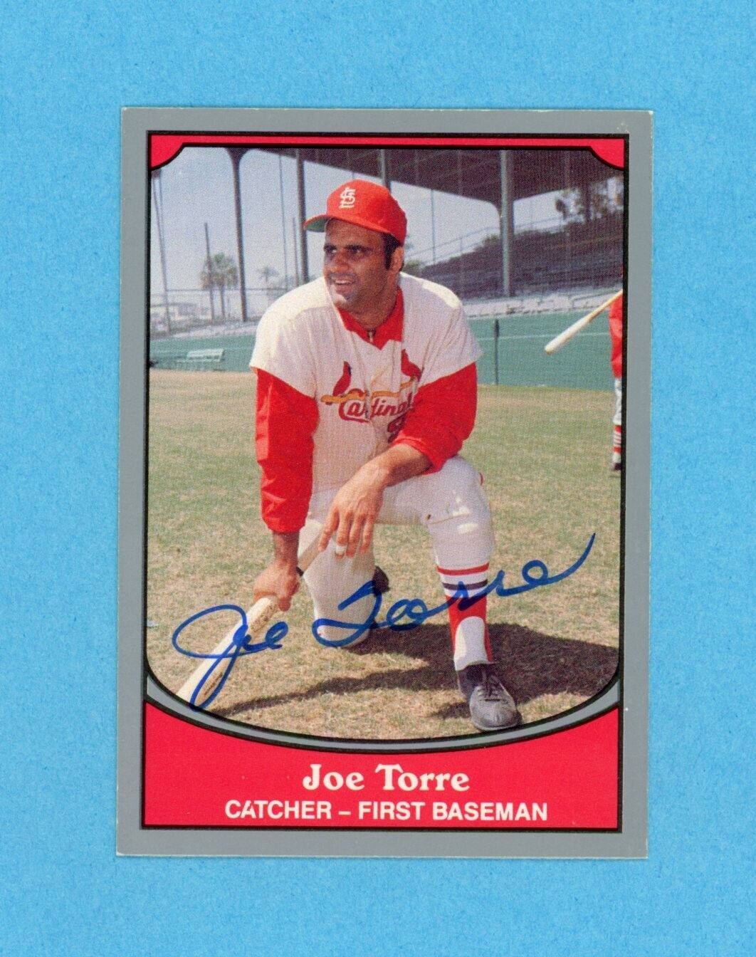 Joe Torre St Louis Cardinals 1990 Pacific Legends #107 Autographed Baseball Card