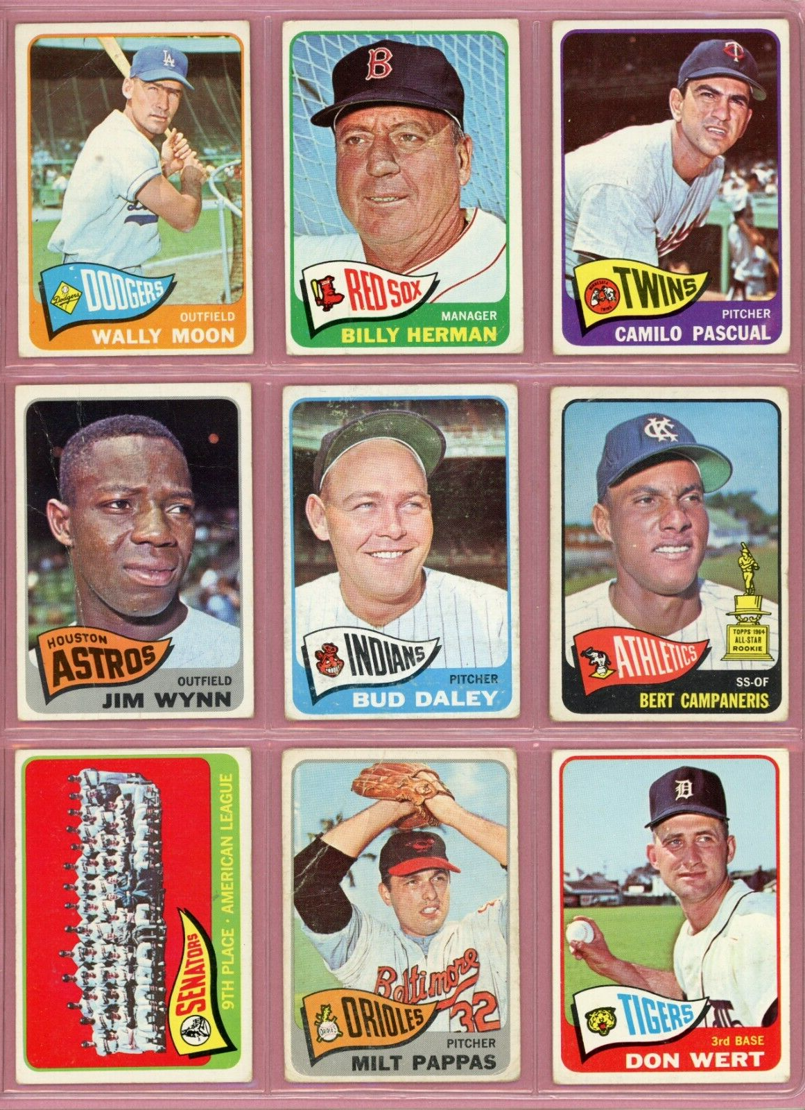 1965 Topps Starter Set Lot of 128 Different Baseball Cards Low Grade