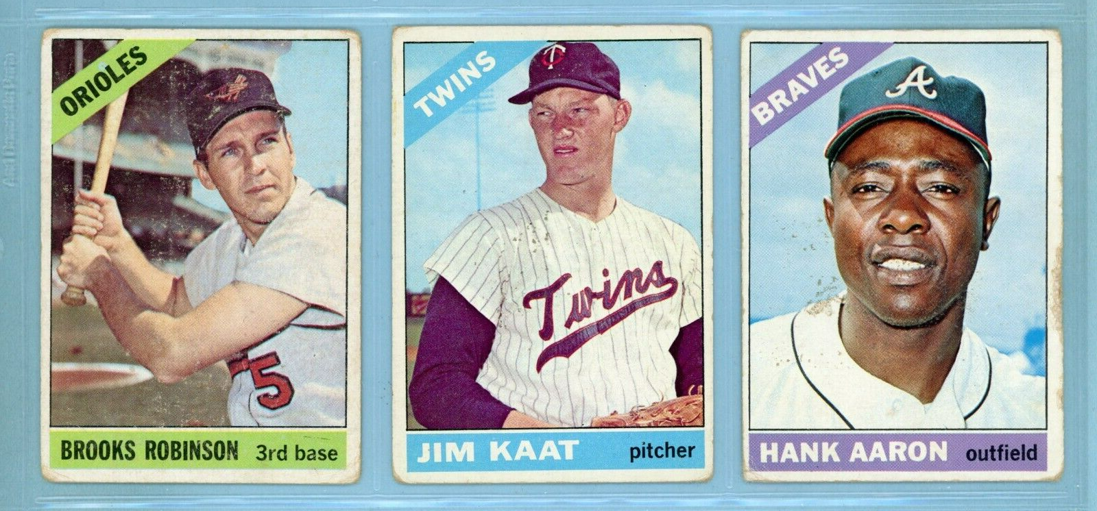 1966 Topps Lot of 21 Different Hall of Famer Baseball Cards Low Grade