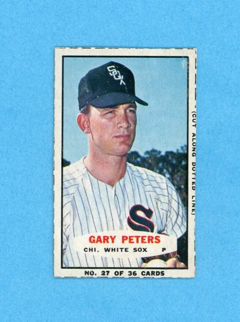 1965 Bazooka #27 Gary Peters Chicago White Sox Baseball Card