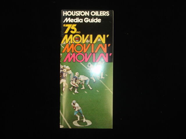 1975 NFL Houston Oilers Media Guide EX+