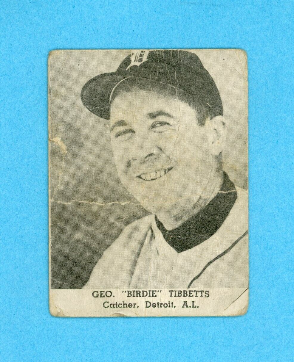 1947 Tip Top Bread Birdie Tibbetts Detroit Tigers Baseball Card Low Grade