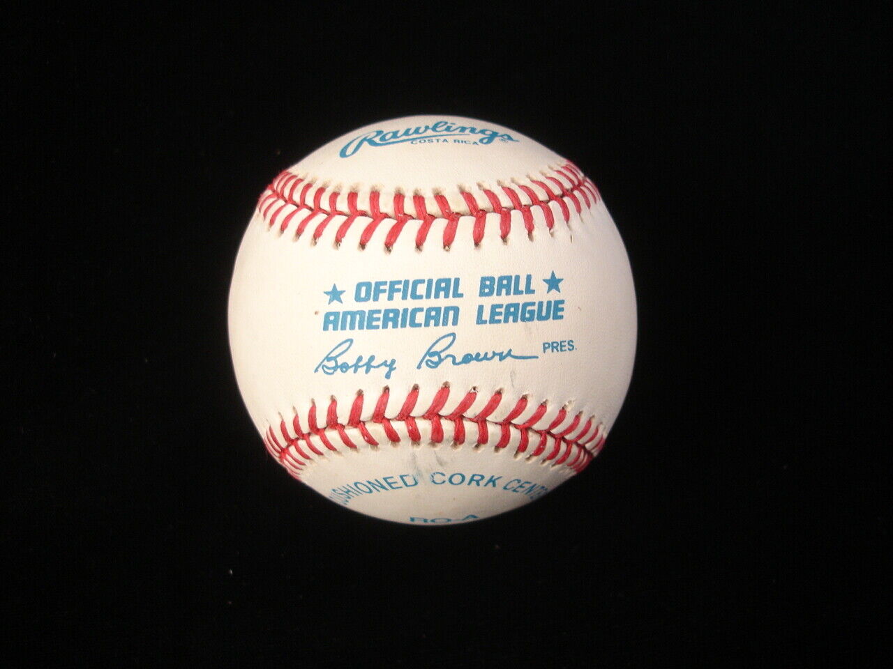 Bob Lemon INDIANS Single Signed Official AL Baseball (Brown, Pres) w/ hologram