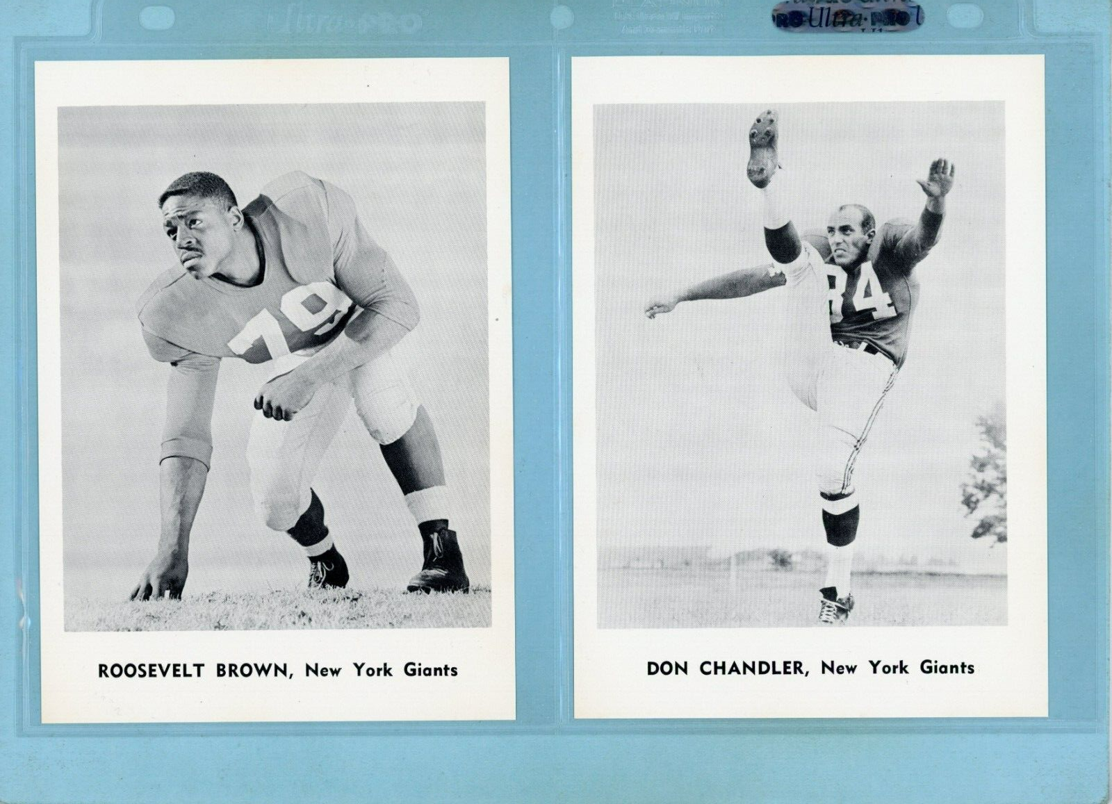 1961 Jay Publishing New York Giants Set of 12 Football Photos Ex/Mt - NM