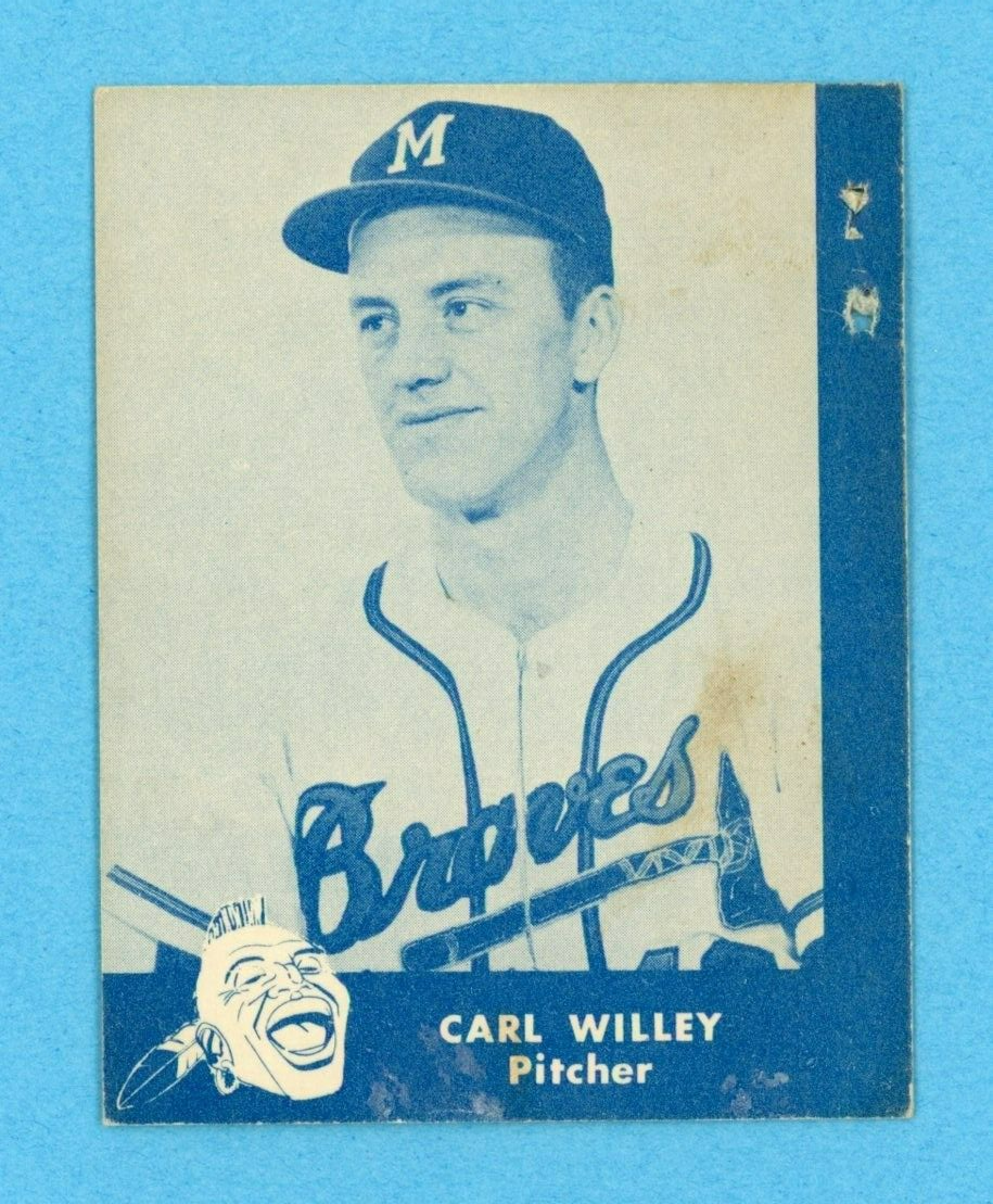 1960 Lake To Lake Carl Willey Milwaukee Braves Baseball Card Low Grade