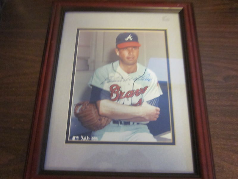 Eddie Mathews Atlanta Braves Autograph Framed Photo PSA