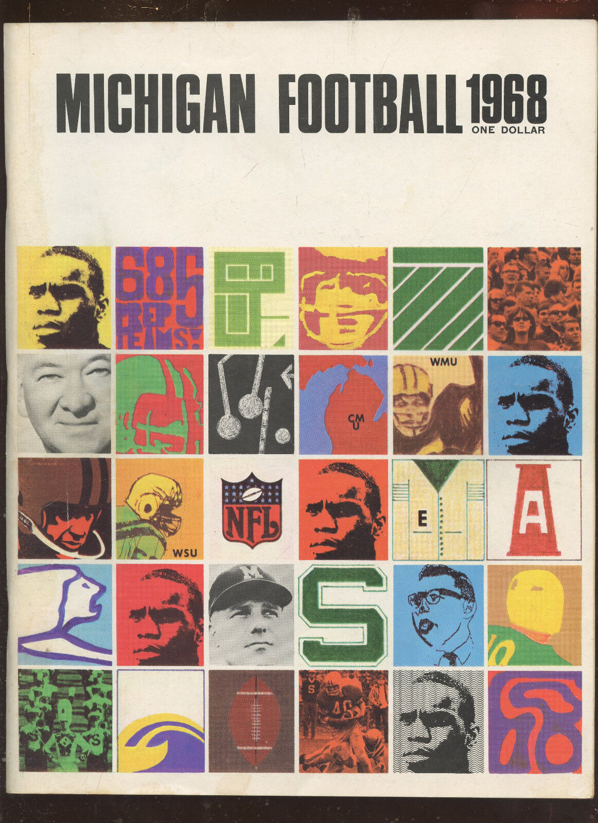 1968 NCAA Football Michigan Yearbook EX+