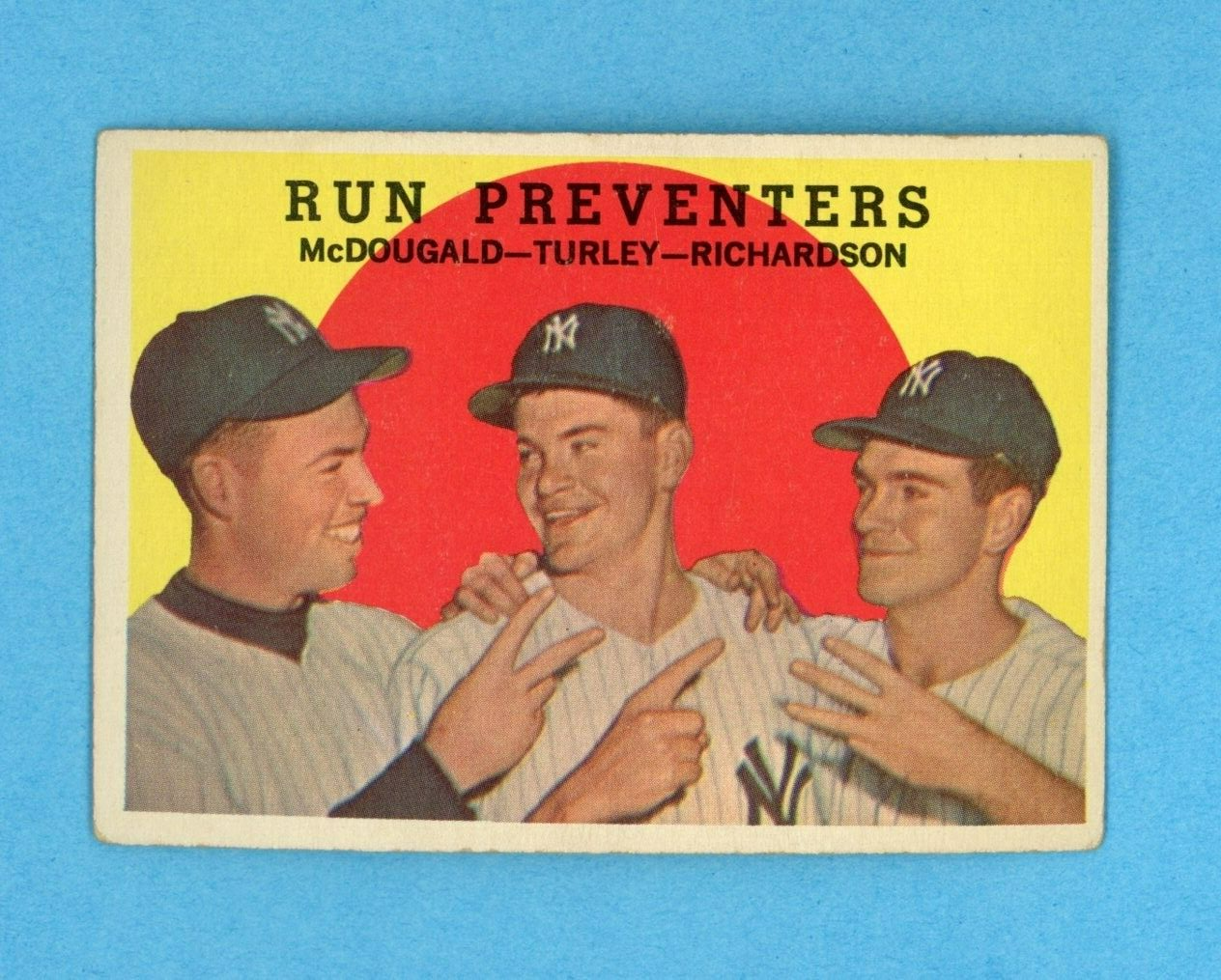 1959 Topps #237 Run Preventers New York Yankees Baseball Card Vg/Ex