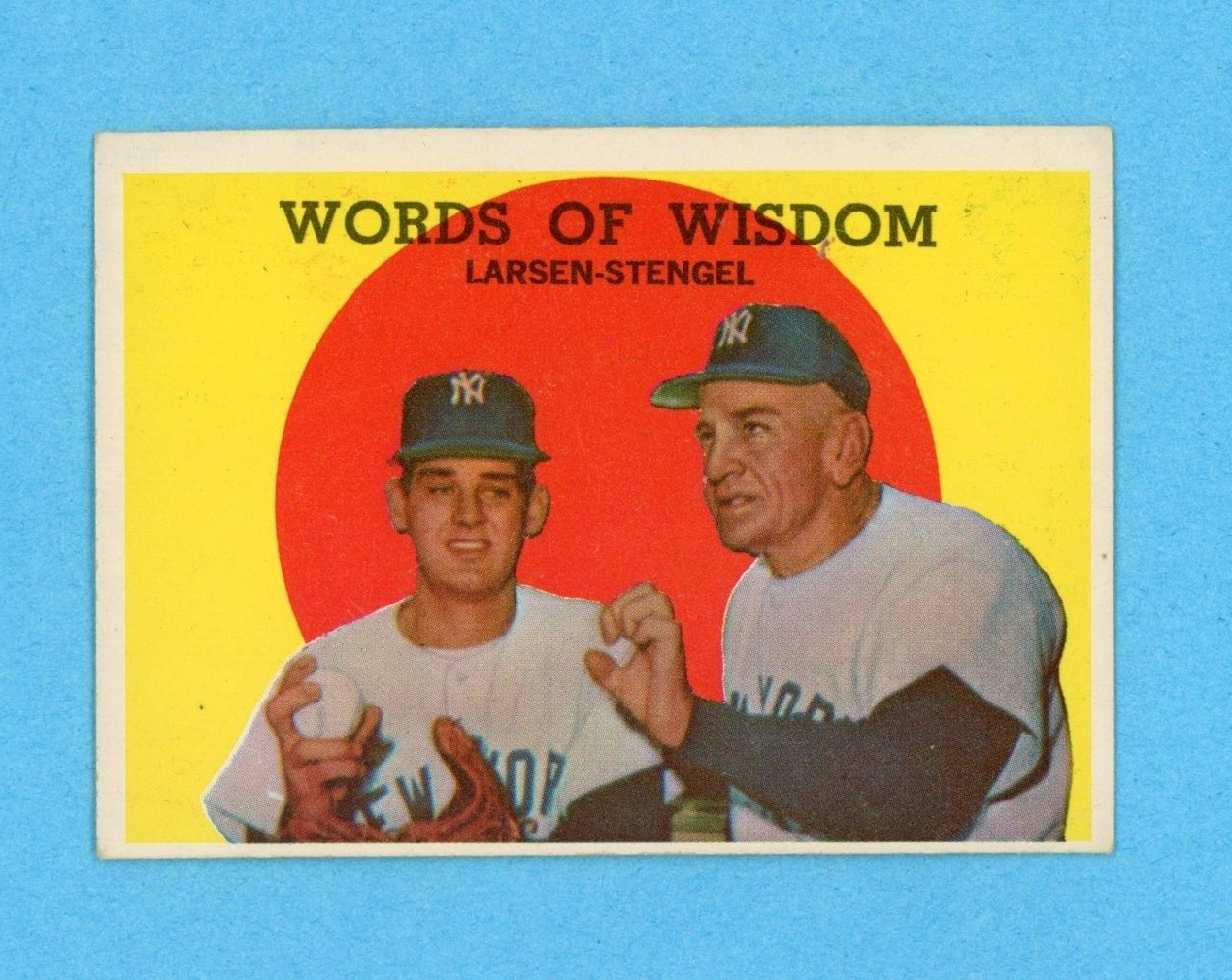 1959 Topps #383 Words of Wisdom New York Yankees Baseball Card Ex/Ex+ twc