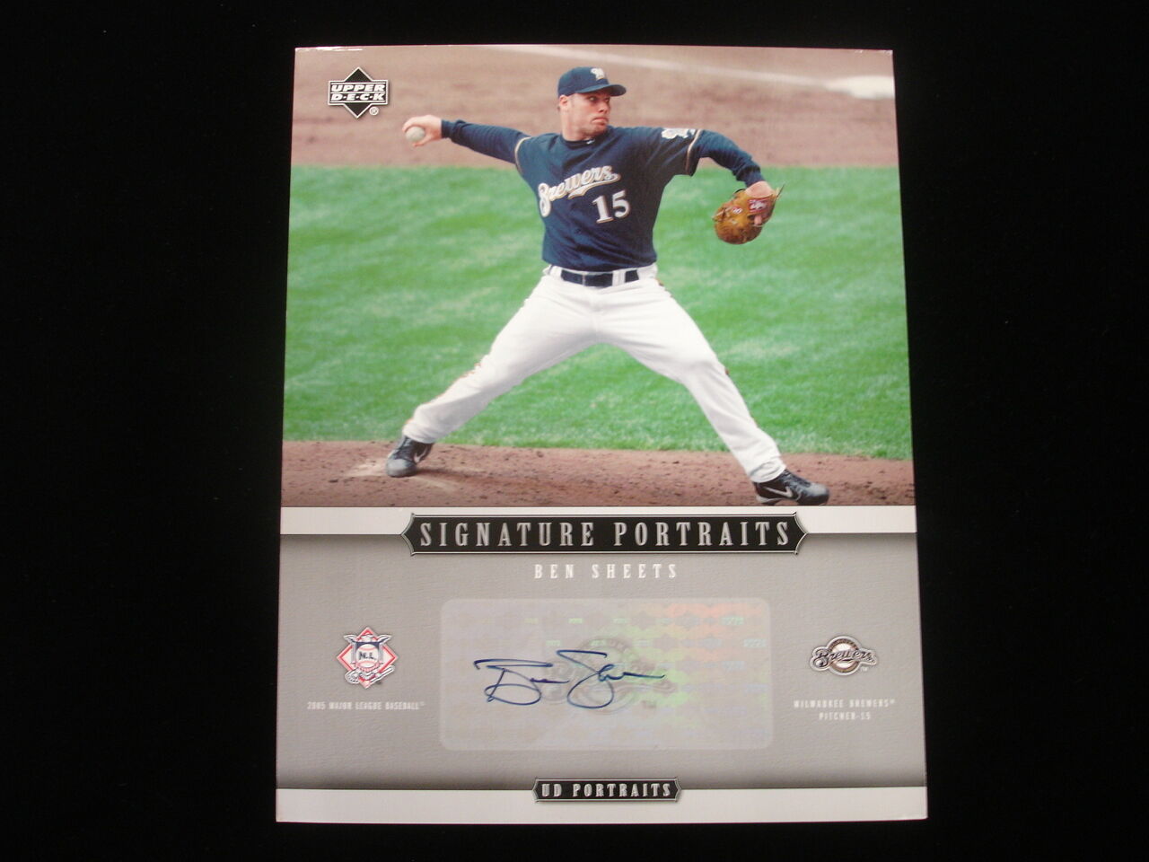 Ben Sheets Milwaukee Brewers Autographed 8x10 Upper Deck Portrait