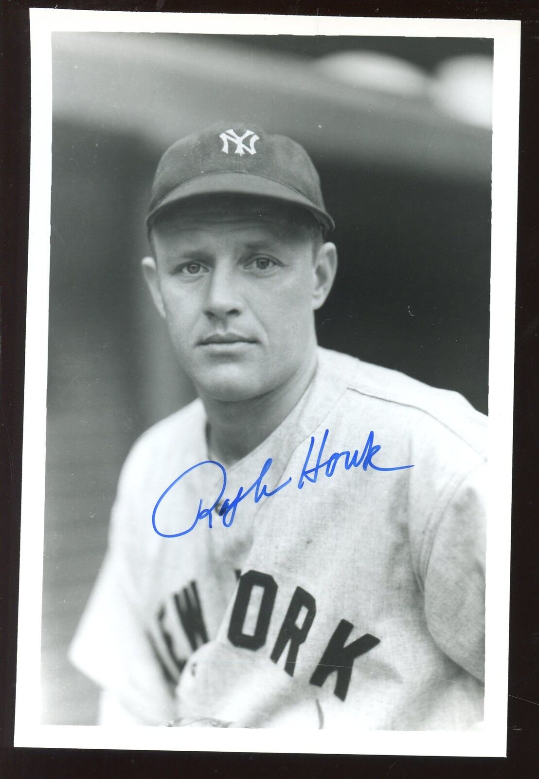 Ralph Houk New York Yankees Autographed 4 X 6 B & W Photo Hologram